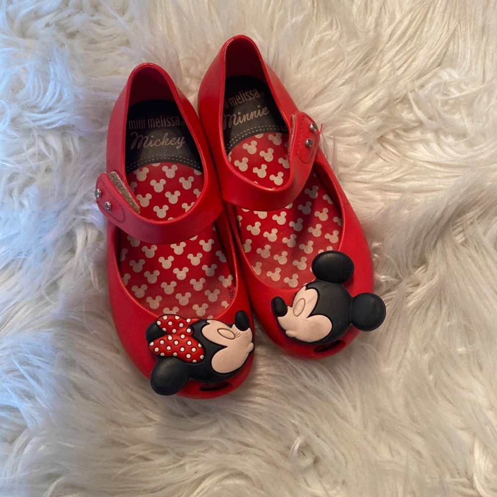 ❤️🖤Mini Melissa Minnie and Mickey Disney 🤍❤️size 9